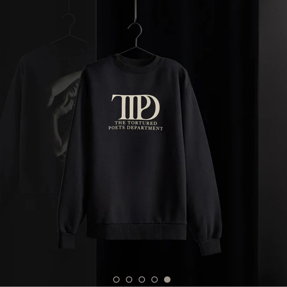 NEW Taylor Swift The Tortured Poets Department black crewneck - Picture 1 of 5